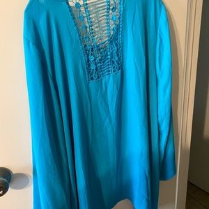 Aqua blue blouse
